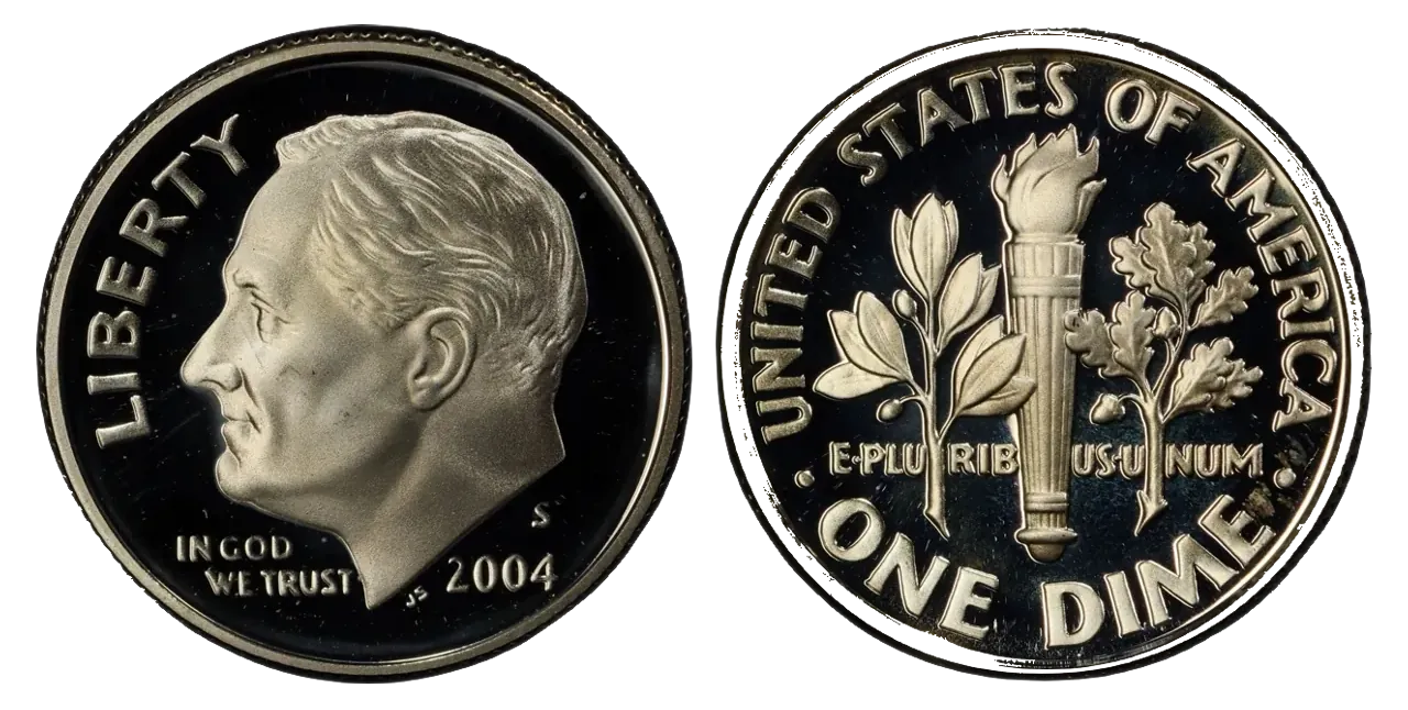 2004-S Roosevelt Silver Proof Dime
