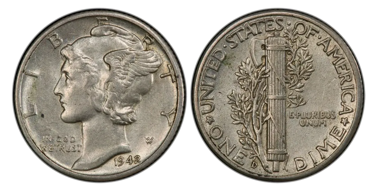 1942/1 Mercury Dime (Overdate)